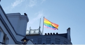 Pride Flag and flagpole supplied.South coast Flagpoles supplied the Royal Esplanade Hotel    