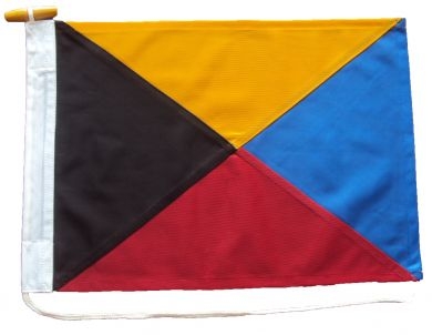 Nautical / Boat L Naval Signal Flag 100% Cotton – Marine Code 15" X 15" 