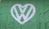 Green and White VW Flag