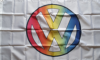 Rainbow VW Logo Flag