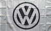 White and Black Logo VW Flag
