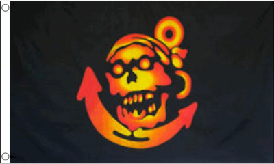 Festival Flagpole Kit Pirate Skull Anchor