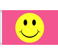 Festival Flagpole Kit Smiley Face Pink