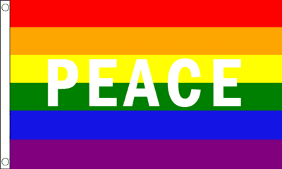 Festival Flagpole Kit Rainbow Peace