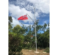 Aluminium Fully Rigged Yard Arm Flagpole