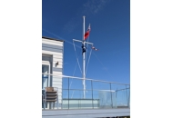 Fibreglass Fully Rigged Yard Arm Flagpole