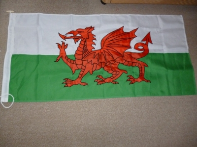 Sewn Welsh Dragon Flag Sewn