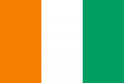 Ivory Coast Printed Flag