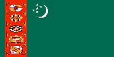 Turkmenistan Printed Flag