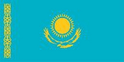 Kazakhstan Sewn Flag