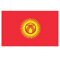 Kyrgyzstan Sewn Flag