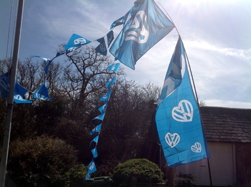 CARAVAN/ VW WINDSOCK/FREE BUNTING FLAG FOR WINDSOCK POLE CAMPING 