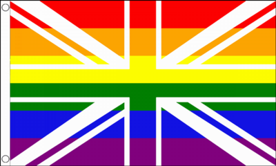 Rainbow Union Jack Flag