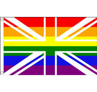 Rainbow Union Jack Flag