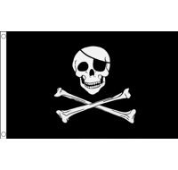 Black Pirate Skull and Crossbones
